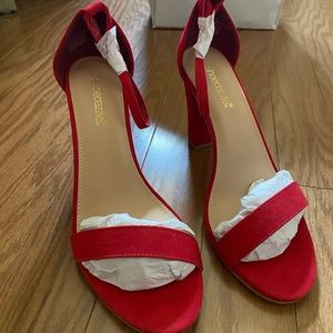 Shoe dazzle red heels size 11